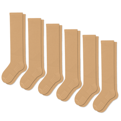 Beige støttestrømper